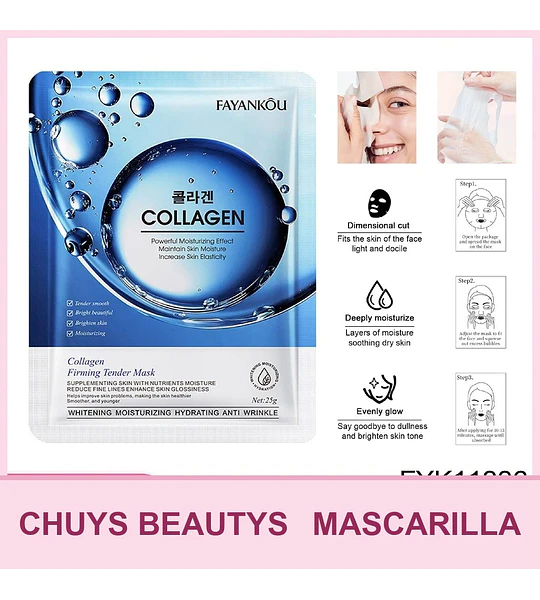Mascarilla facial reafirmante y elastizante de colágeno FAYANKOU 25g