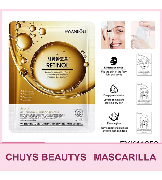 Mascarilla hidratante antiarrugas con retinol FAYANKOU 25g