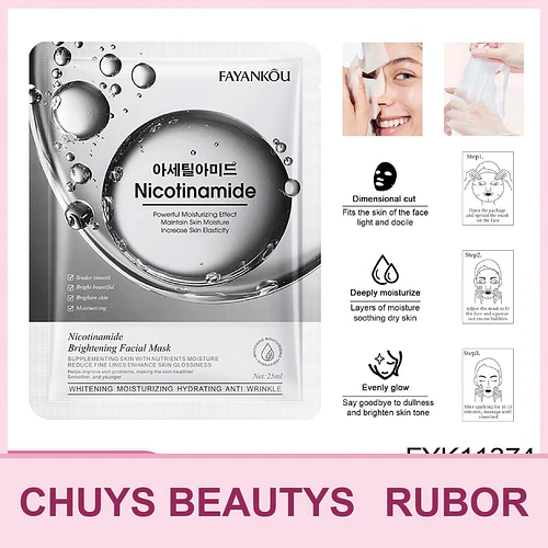 Mascarilla iluminadora y revitalizante con niacinamida FAYANKOU 25g - Chuys Beautys | Chuy's Beautys