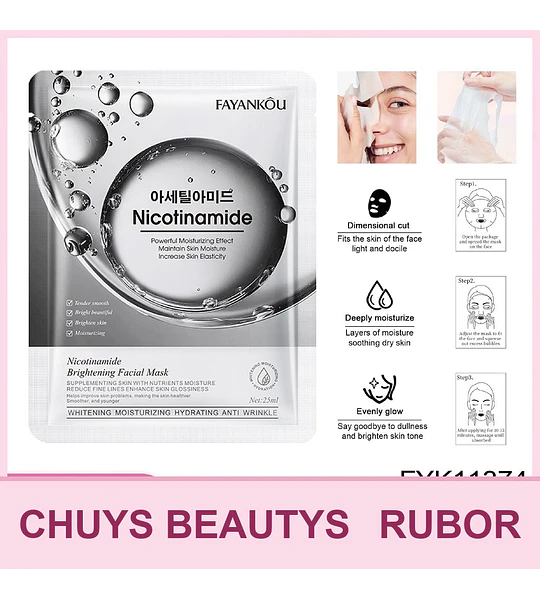 Mascarilla iluminadora y revitalizante con niacinamida FAYANKOU 25g
