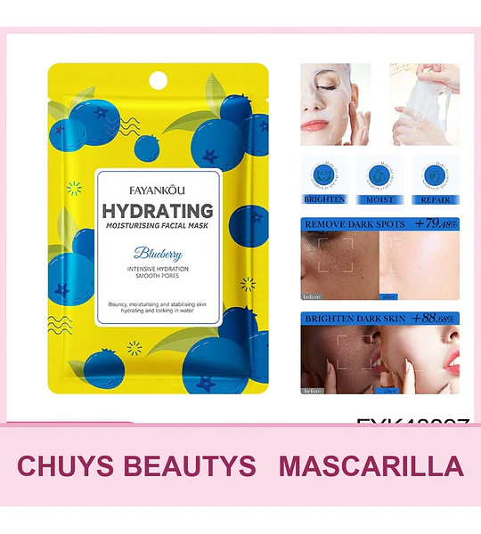 Mascarilla hidratante y humectante de arándanos FAYANKOU 25ml