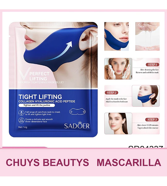 Mascarilla reafirmante y lifting facial con colágeno SADOER 16g