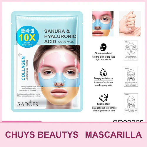 Mascarilla Facial de Sakura y Ácido Hialurónico - Chuys Beautys | Chuy's Beautys