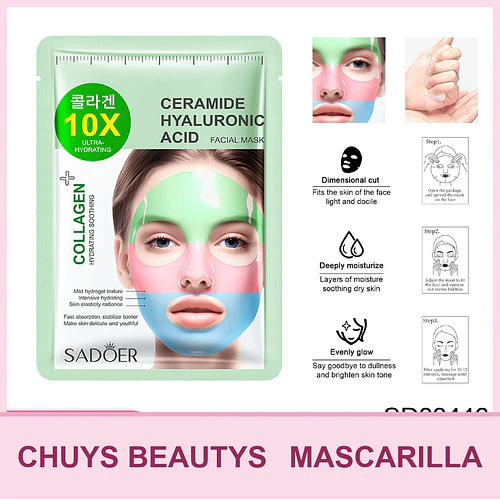 Mascarilla Facial de Ceramida y Ácido Hialurónico - Chuys Beautys | Chuy's Beautys