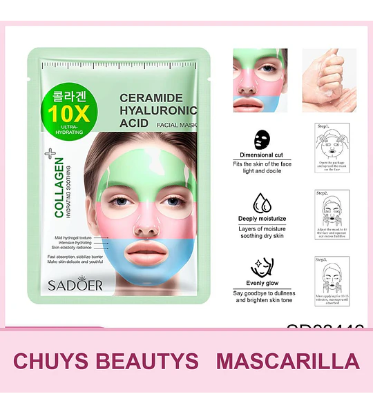 Mascarilla Facial de Ceramida y Ácido Hialurónico