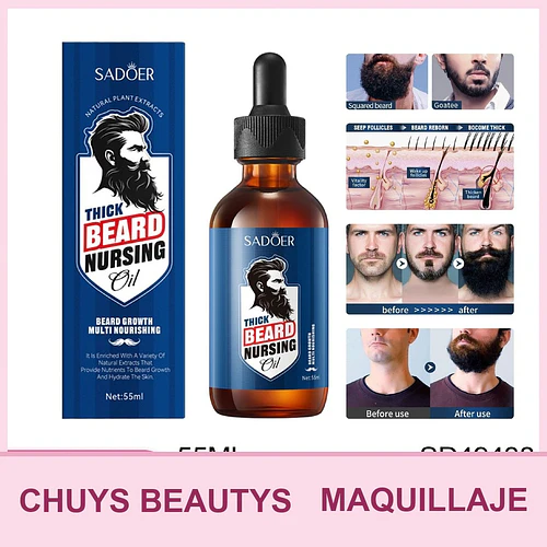 Aceite Para El Crecimiento De La Barba De 55ml - Chuys Beautys | Chuy's Beautys