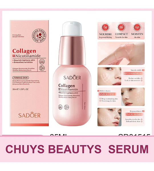 SADOER Esencia hidratante antiarrugas con colágeno y niacinamida 35ml