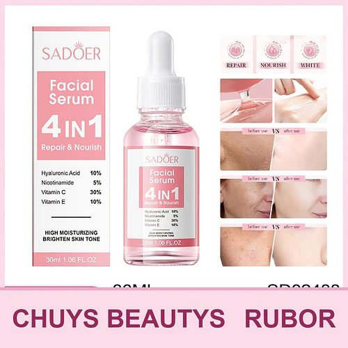 SADOER Esencia Facial Iluminadora e Hidratante 4 en 1 30ml - Chuys Beautys | Chuy's Beautys