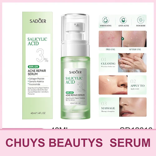 SADOER Sérum para el tratamiento del acné con ácido salicílico 40ml - Chuys Beautys | Chuy's Beautys