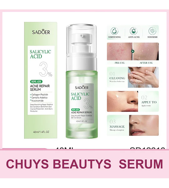 SADOER Sérum para el tratamiento del acné con ácido salicílico 40ml
