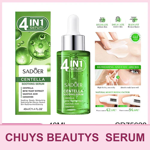 Serum Facial Calmante de Centella Asiática 4en1 De 40ml SD75628 - Chuys Beautys | Chuy's Beautys