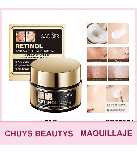 Crema Reafirmante Antiedad De Retinol 50g