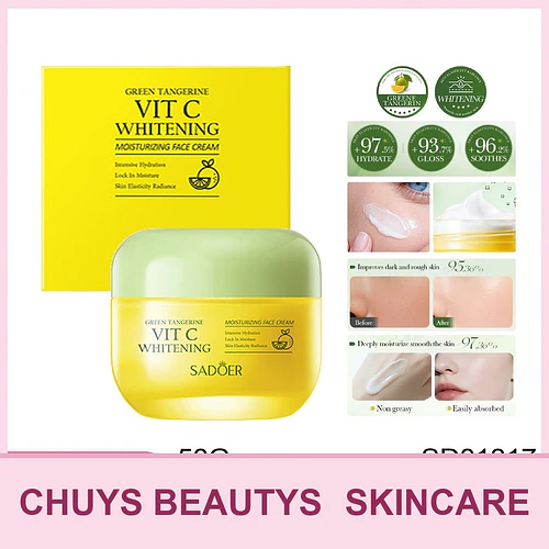 Crema Facial Blanqueadora E Hidratante Con Vitamina C Y Mandarina Verde De 50g - Chuys Beautys | Chuy's Beautys