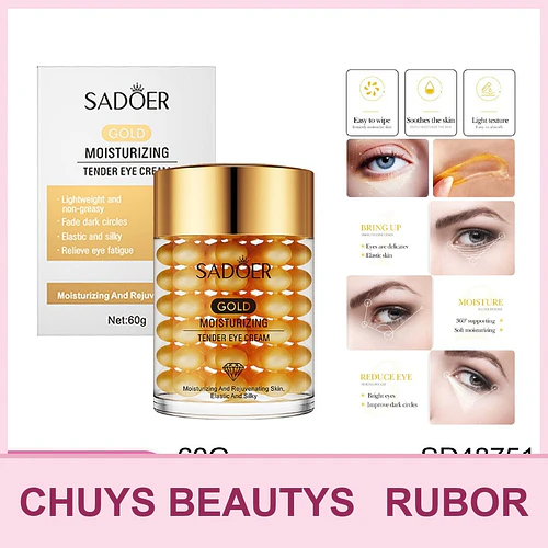 Crema hidratante para el contorno de ojos SADOER Gold 60g - Chuys Beautys | Chuy's Beautys