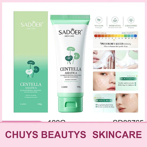 Leche limpiadora hidratante y calmante SADOER Centella Asiática B5 100g - Chuys Beautys | Chuy's Beautys