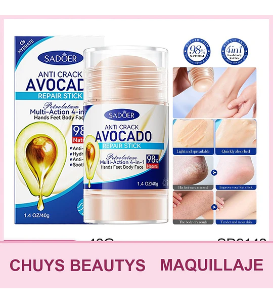 Barra Reparadora y Antigrietas de Aguacate y Vaselina 40g