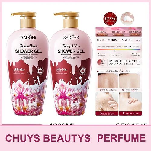 Gel de Ducha Con Perfume De Loto Blanco De 1000ml - Chuys Beautys | Chuy's Beautys