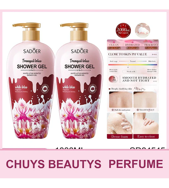 Gel de Ducha Con Perfume De Loto Blanco De 1000ml