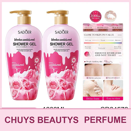 Gel de Ducha Con Perfume De Sándalo y Rosas De 1000ml - Chuys Beautys | Chuy's Beautys