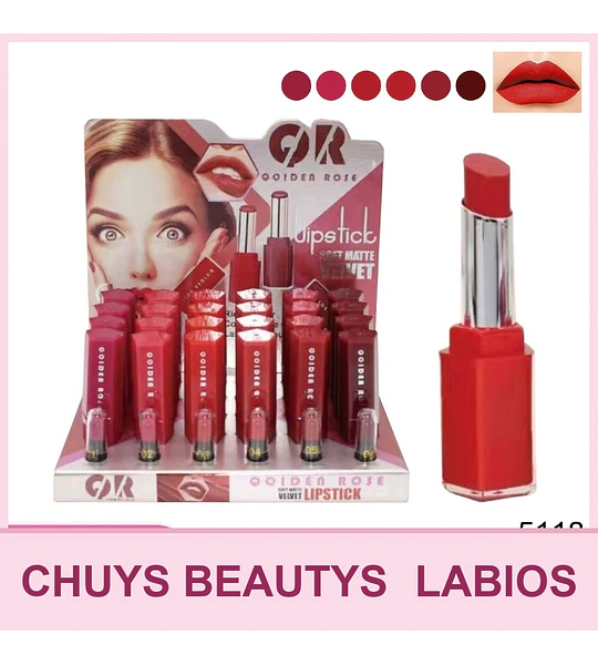 Labial 6 Colores