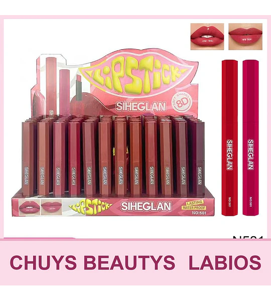 Lapiz Labial Con 12 Colores