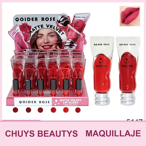 Brilo De Labios Rojo Crepúsculo 6 Colores - Chuys Beautys | Chuy's Beautys