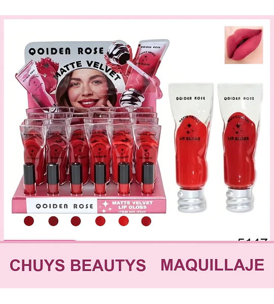 Brilo De Labios Rojo Crepúsculo 6 Colores
