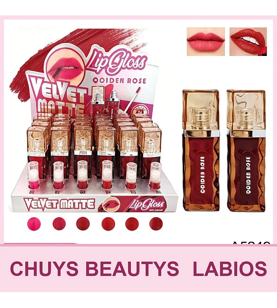 Brillo de Labios Velvet Matte 6 Colores