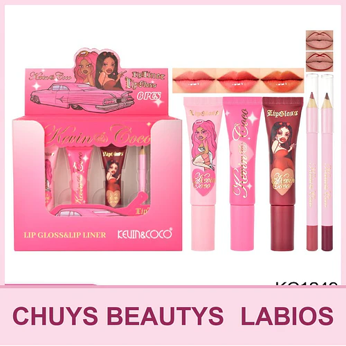 Set de Brillos Labiales + Delineadores - Chuys Beautys | Chuy's Beautys