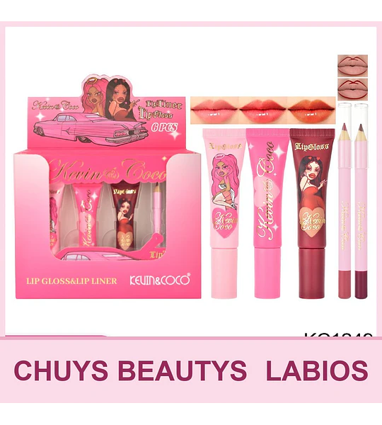 Set de Brillos Labiales + Delineadores