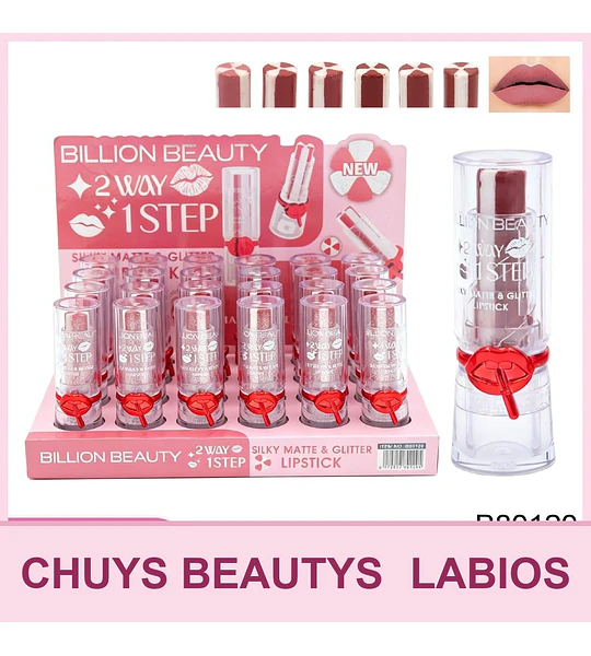 Labial Mate Efecto Sedoso con Brillo