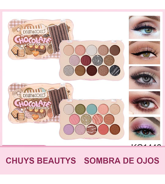 Paleta de Sombras de 14 Colores Chocolate Chip Cookies
