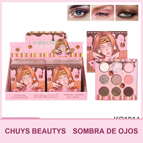 Paleta de Sombras Serie Amazing Music de 9 Colores KC1814 - Chuys Beautys | Chuy's Beautys