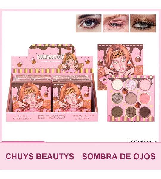Paleta de Sombras Serie Amazing Music de 9 Colores KC1814