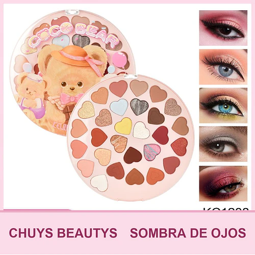 Paleta de Sombras De 28 Colores Coco Bear - Chuys Beautys | Chuy's Beautys