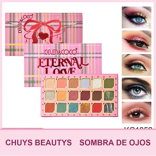 Paleta De Sombras Eternal Love De 18 Colores - Chuys Beautys | Chuy's Beautys