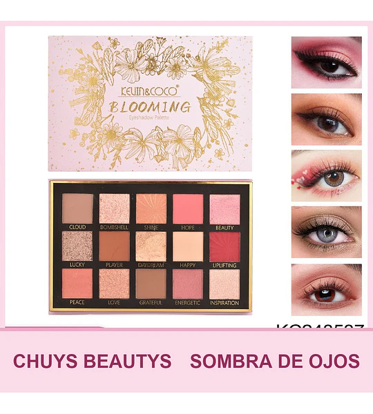 Paleta De Sombras Floral De 15 Colores KC248537
