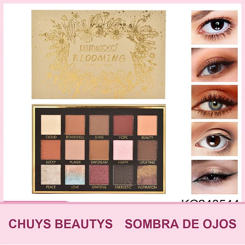 Paleta De Sombras Floral De 15 Colores KC248544 - Chuys Beautys | Chuy's Beautys