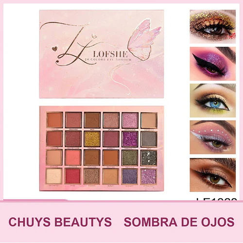 Paleta de Sombras Crystal Dream Butterfly de 24 colores - Chuys Beautys | Chuy's Beautys