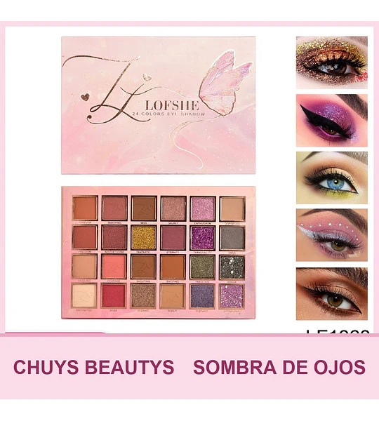 Paleta de Sombras Crystal Dream Butterfly de 24 colores