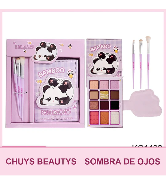 Set De Maquillaje Con Sombra de 12 Colores + Brochas