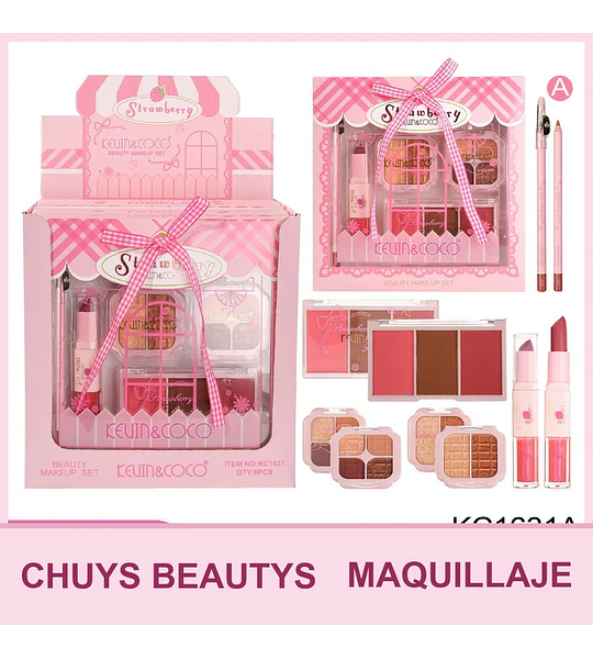 Set De Maquillaje Strawberry De 5Pcs