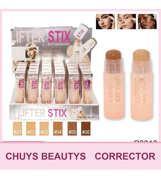 Corrector en Barra 6 Colores