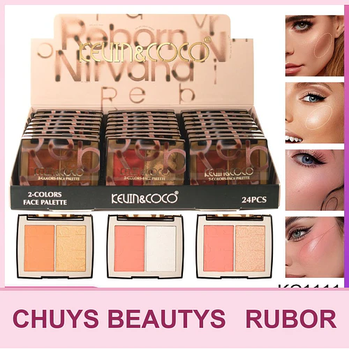 Mini Paletas de Rubor e Iluminador Reborn (3 tonos) - Chuys Beautys | Chuy's Beautys