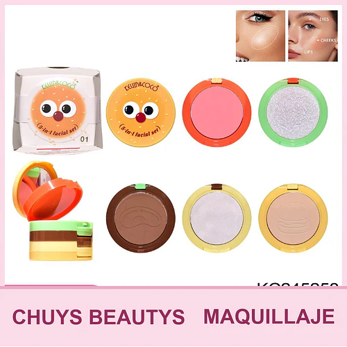 Mini Set de Maquillaje de Hamburguesa de 5 niveles - Chuys Beautys | Chuy's Beautys