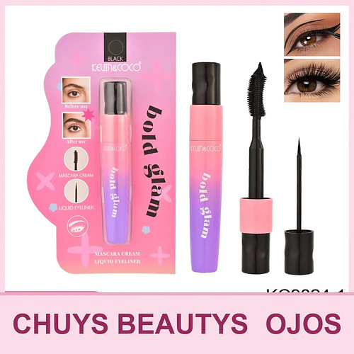 Mascara De Pestañas + Delineador De Ojos 2 En 1 - Chuys Beautys | Chuy's Beautys