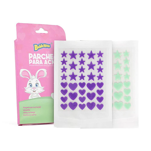 Parches de Acné BUBBALUU Estrella Corazon - Chuys Beautys | Chuy's Beautys
