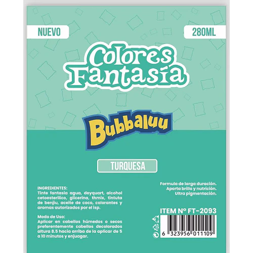 Colores Fantasía Turquesa - Chuys Beautys | Chuy's Beautys