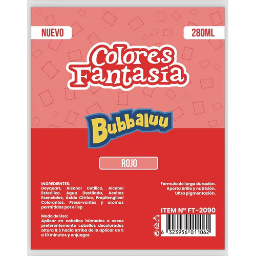 Colores Fantasía Rojo - Chuys Beautys | Chuy's Beautys