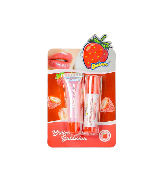 Duo de Bálsamo Labial Frutilla BUBBALUU